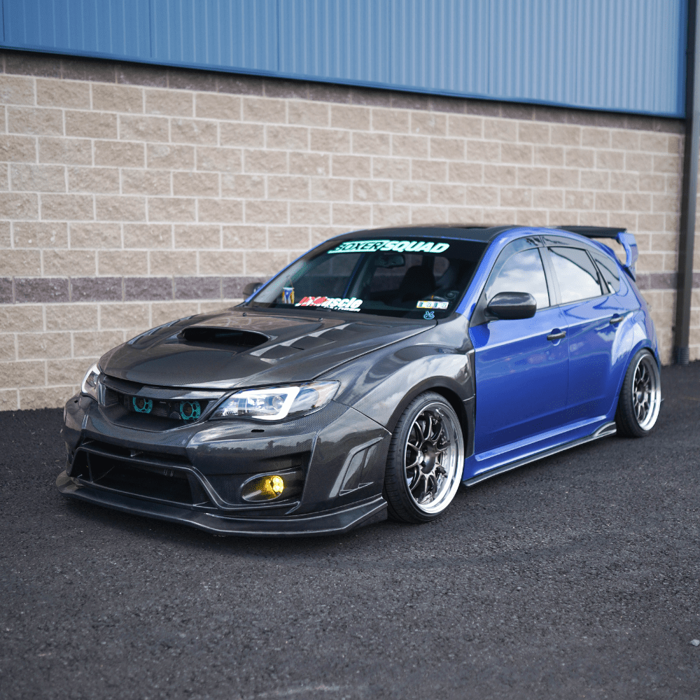 JDMuscle [10-14 WRX, 08-14 STI] VS Style Front Bumper - FRP / Carbon Fiber - Graveyard Performance