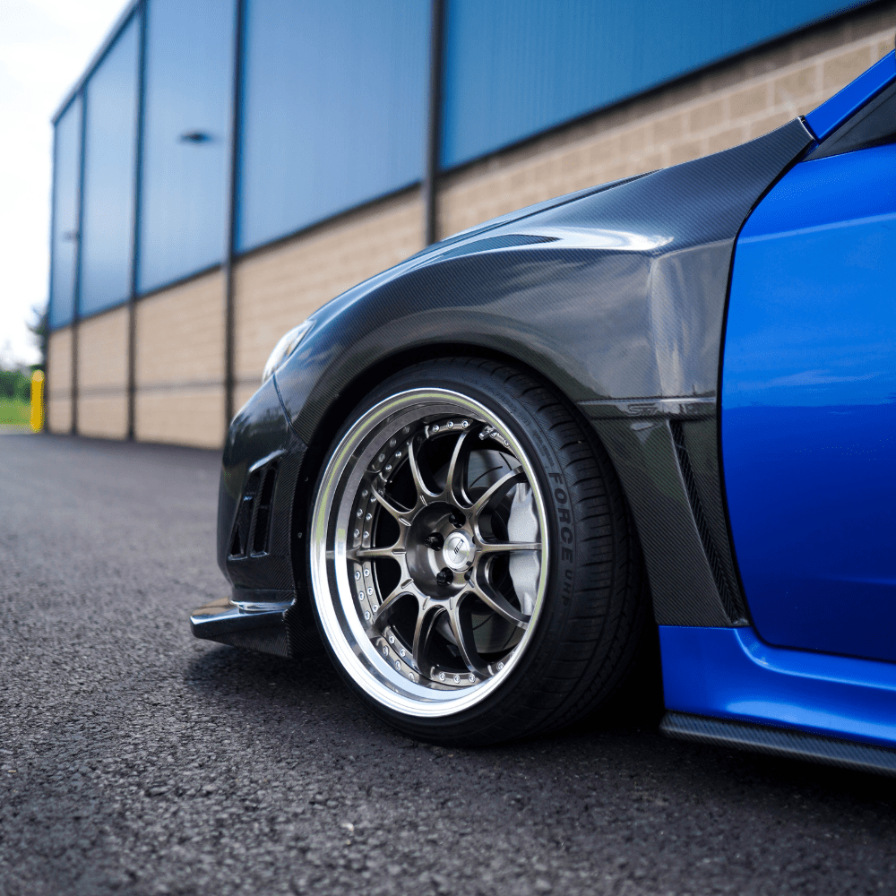 JDMuscle [10-14 WRX, 08-14 STI] VS Style Front Bumper - FRP / Carbon Fiber - Graveyard Performance