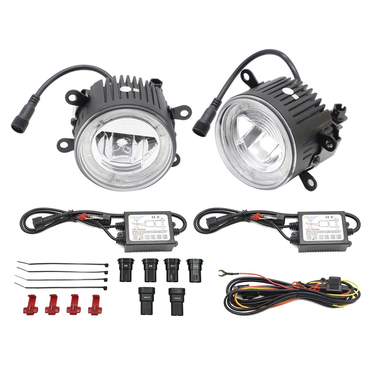 JDMuscle [15-21 WRX or STI, 13+ BRZ or FT86, 14+ Forester] LED / Halo DRL Fog Light Housings - Graveyard Performance