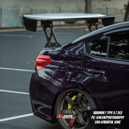JDMuscle [15-21 WRX/STI] Carbon Fiber Replacement Spoiler Base for JDMuscle VS Style Euro GT or Varis GT Wing - Graveyard Performance