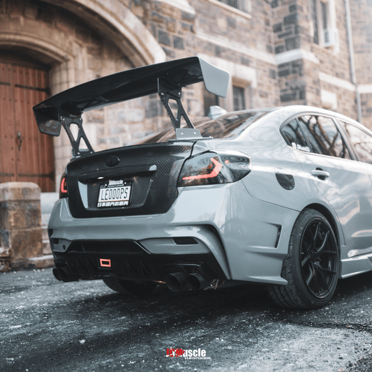 JDMuscle [15-21 WRX/STI] OE Style Vacuum-Infused Carbon Fiber Trunk w/ Garnish | Multiple Carbon Fiber Weave Available