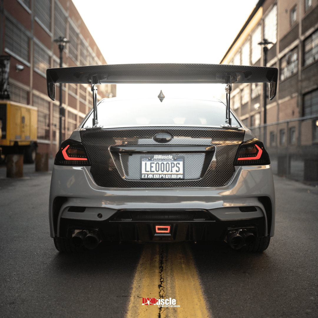 JDMuscle [15-21 WRX/STI] OE Style Vacuum-Infused Carbon Fiber Trunk w/ Garnish | Multiple Carbon Fiber Weave Available