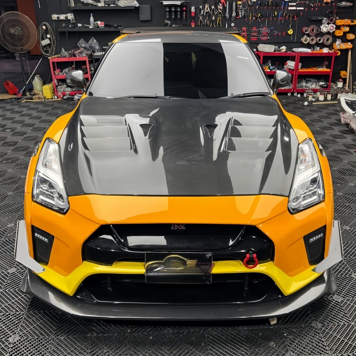 JDMuscle [17-24 GT-R] Carbon Fiber Hood - TS Style - Graveyard Performance