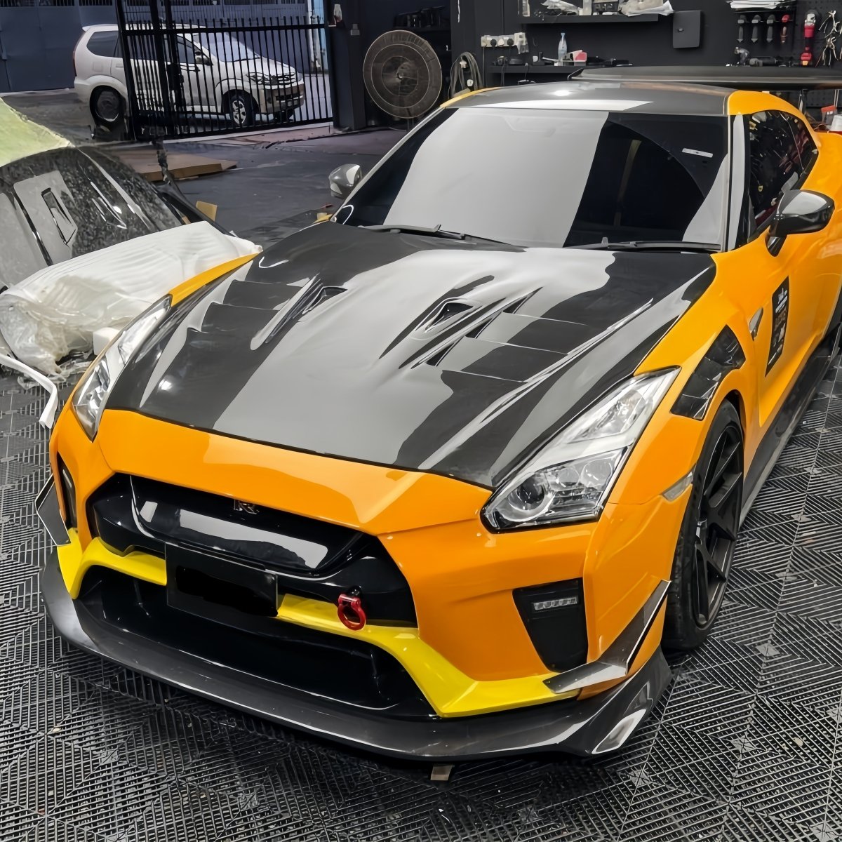 JDMuscle [17-24 GT-R] Carbon Fiber Hood - TS Style - Graveyard Performance