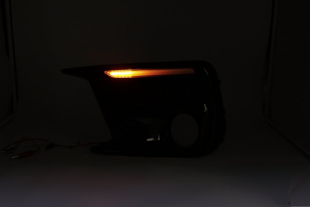 JDMuscle [18-21 WRX/STI] JDM Style Sequential Turn+Drl Bezel w/ Fog Light Cut Out - Graveyard Performance