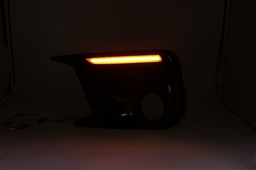 JDMuscle [18-21 WRX/STI] JDM Style Sequential Turn+Drl Bezel w/ Fog Light Cut Out - Graveyard Performance