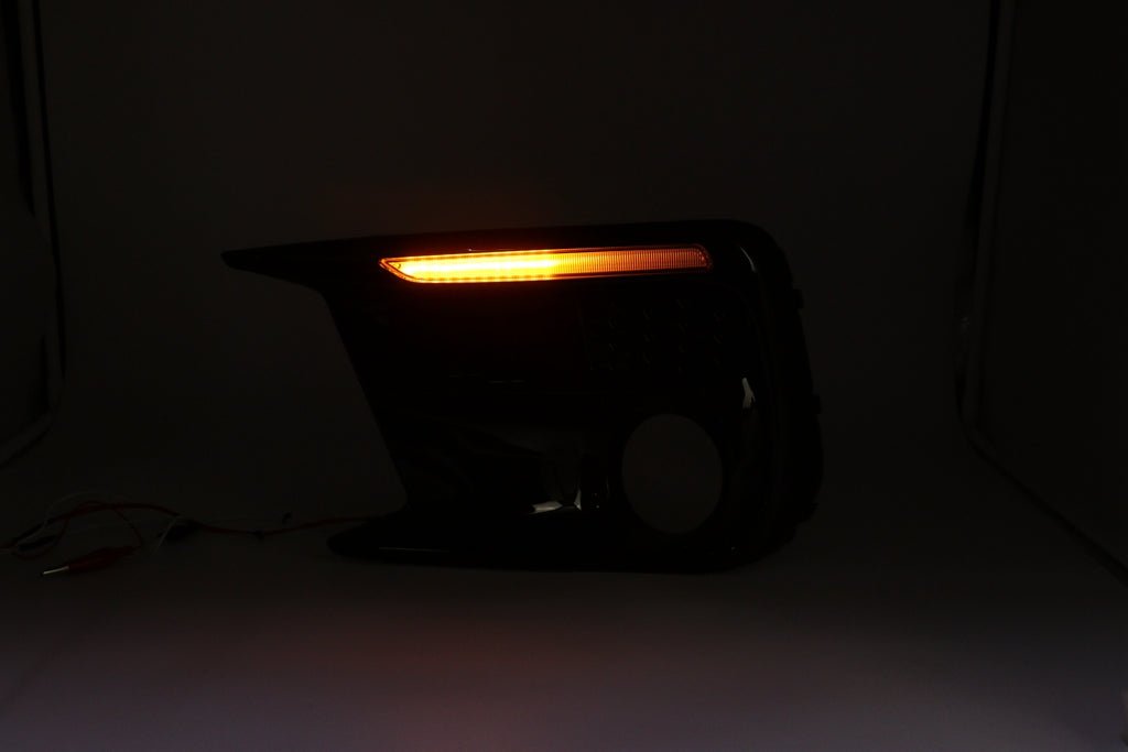 JDMuscle [18-21 WRX/STI] JDM Style Sequential Turn+Drl Bezel w/ Fog Light Cut Out - Graveyard Performance