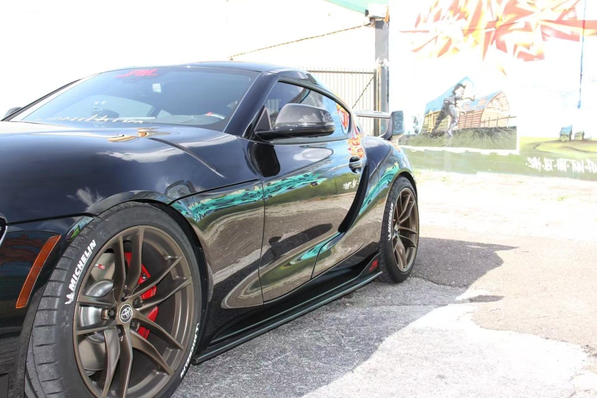 JDMuscle [20-24 Supra] Carbon Fiber Side Skirts -R1 Style - Graveyard Performance