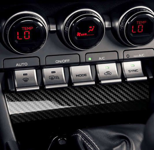 JDMuscle [22-25 BRZ/GR86] Carbon Fiber Lower AC Button Cover w/ Gloss Finish - Graveyard Performance