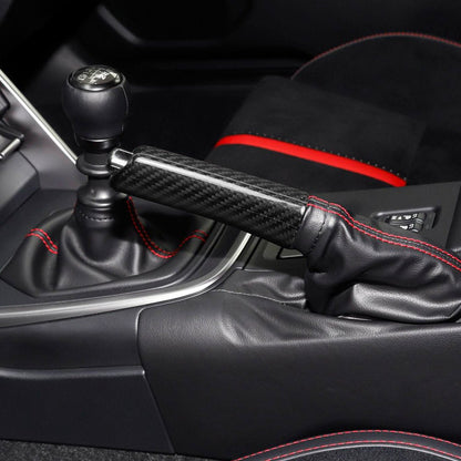 JDMuscle [22-25 WRX, 15-21 WRX/STI, 22-25 BRZ/GR86] Carbon Fiber E-Brake Handle - Black / Red / Forged - Graveyard Performance
