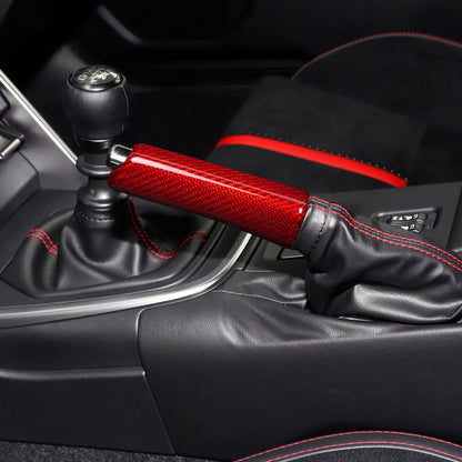 JDMuscle [22-25 WRX, 15-21 WRX/STI, 22-25 BRZ/GR86] Carbon Fiber E-Brake Handle - Black / Red / Forged - Graveyard Performance