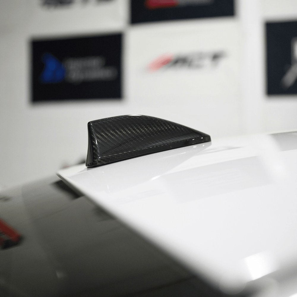 JDMuscle [22-25 WRX, 22+ BRZ, 15-21 WRX/STI] Tanso Pre-preg Carbon Fiber Antenna Cover w/ Gloss Finish - Graveyard Performance