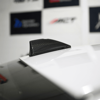 JDMuscle [22-25 WRX, 22+ BRZ, 15-21 WRX/STI] Tanso Pre-preg Carbon Fiber Antenna Cover w/ Gloss Finish - Graveyard Performance