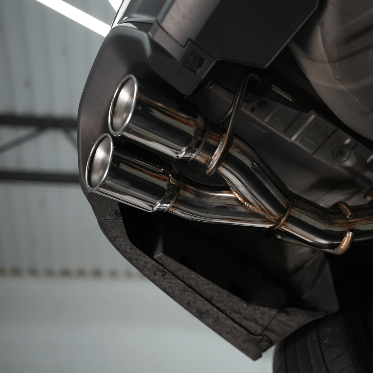 JDMuscle 22-25 WRX VB 4" Quad Exit Axle Back Muffler Delete Exhaust - Graveyard Performance