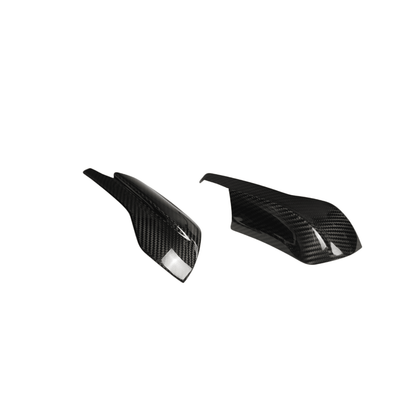 JDMuscle [22-25 WRX w/o Turn Signal] Tanso Pre-preg Carbon Fiber Side Mirror Lower Trim Covers w/ Gloss Finish - Graveyard Performance