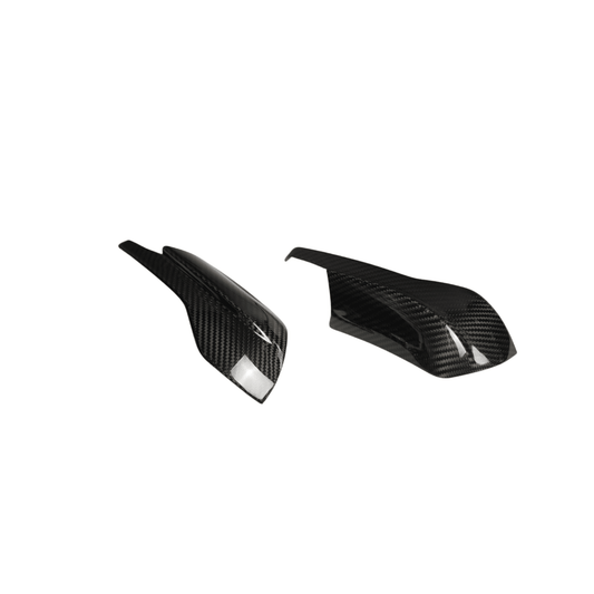 JDMuscle [22-25 WRX w/o Turn Signal] Tanso Pre-preg Carbon Fiber Side Mirror Lower Trim Covers w/ Gloss Finish - Graveyard Performance