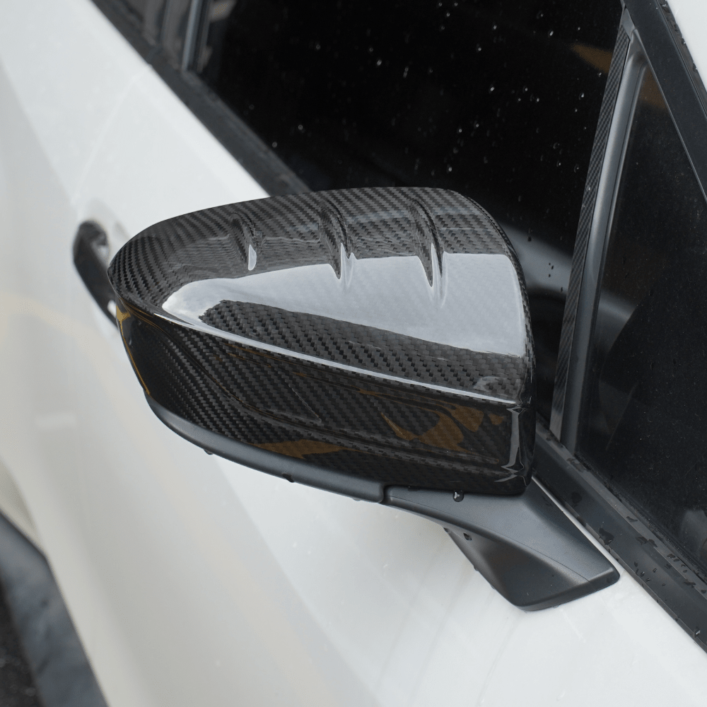 JDMuscle [22-25 WRX w/o Turn Signal] V2 Carbon Fiber Side Mirror Covers - Graveyard Performance