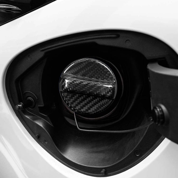 JDMuscle [22-26 WRX] / 22+BRZ / GR86 Tanso Pre-preg Carbon Fiber Fuel Cap Cover - Graveyard Performance