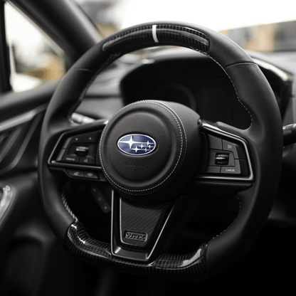 JDMuscle [22-26 WRX] Airbag Cover - Leather / Alcantara - Graveyard Performance