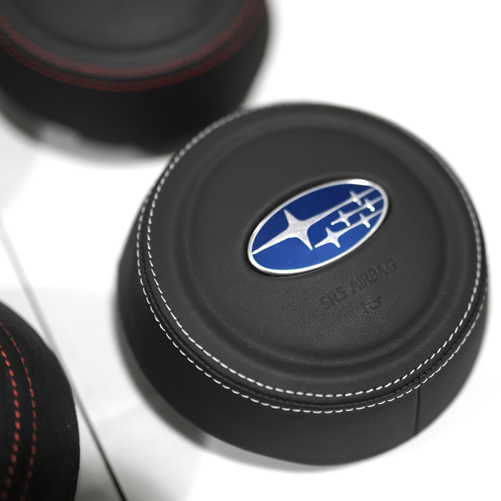 JDMuscle [22-26 WRX] Airbag Cover - Leather / Alcantara - Graveyard Performance