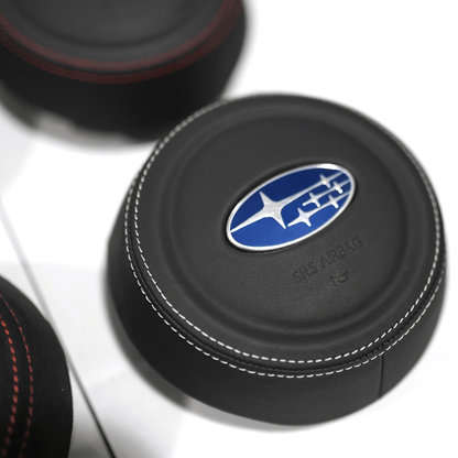 JDMuscle [22-26 WRX] Airbag Cover - Leather / Alcantara - Graveyard Performance