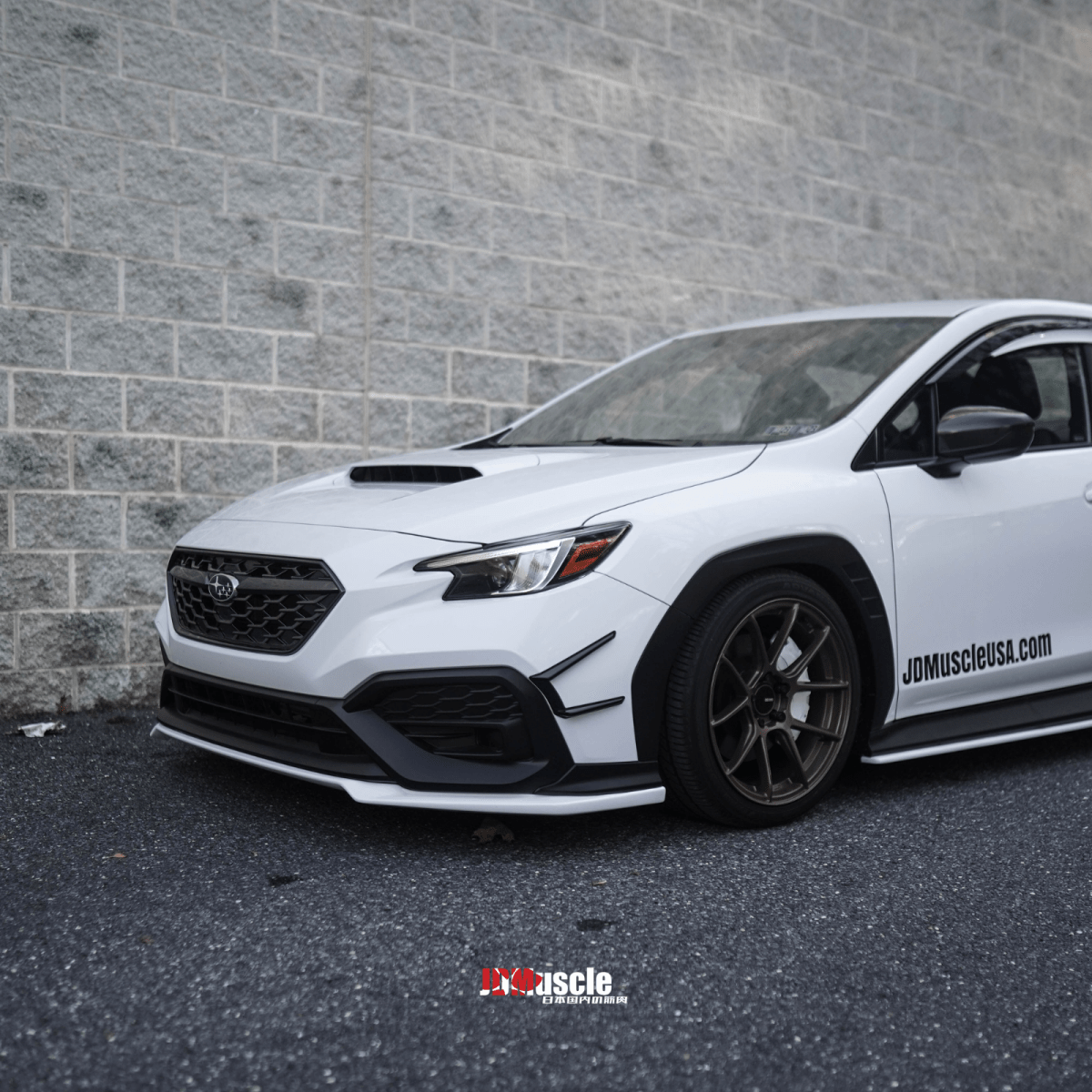JDMuscle [22-26 WRX] Canards V1 - ABS / Paint Matched / Gloss Black - Graveyard Performance