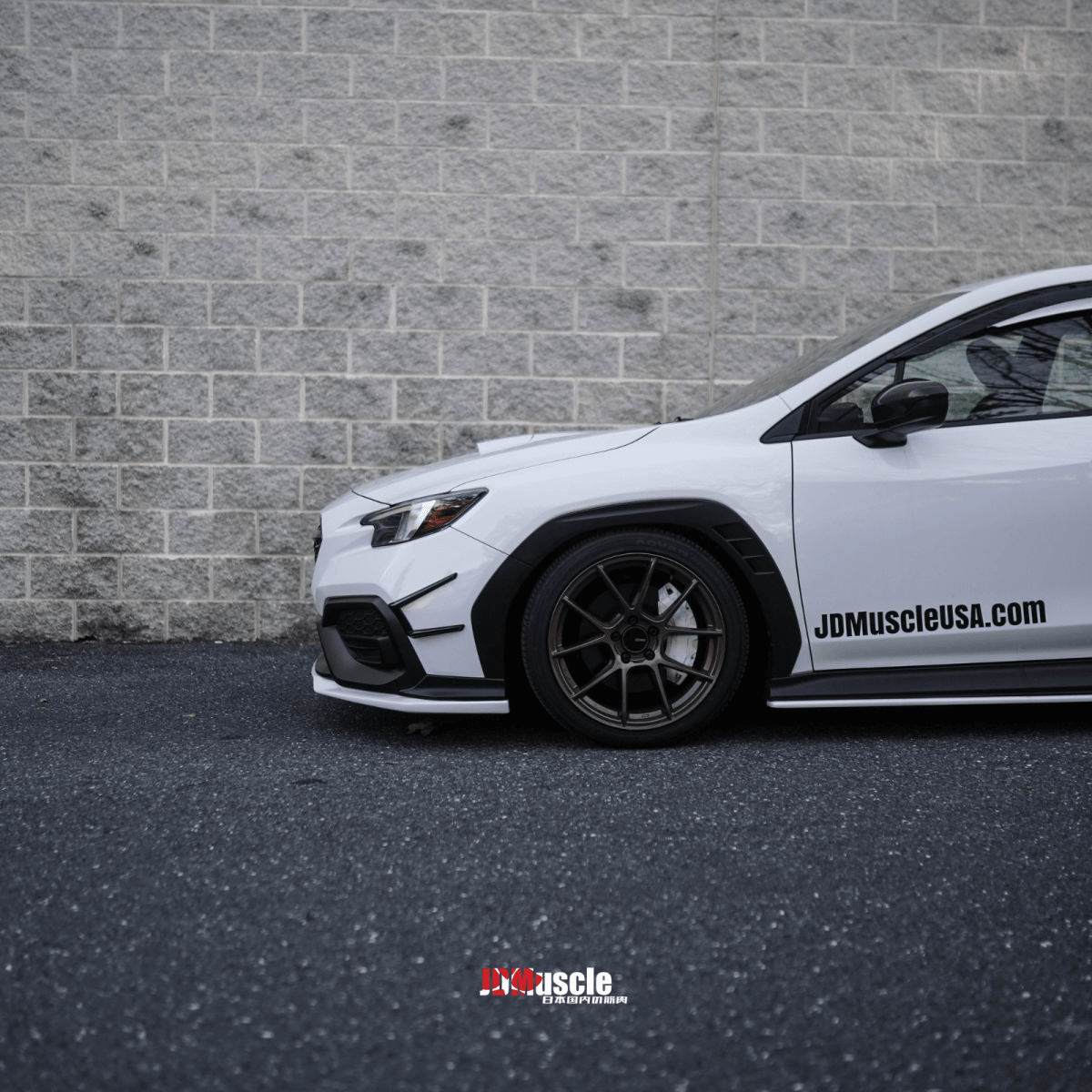 JDMuscle [22-26 WRX] Canards V1 - ABS / Paint Matched / Gloss Black - Graveyard Performance