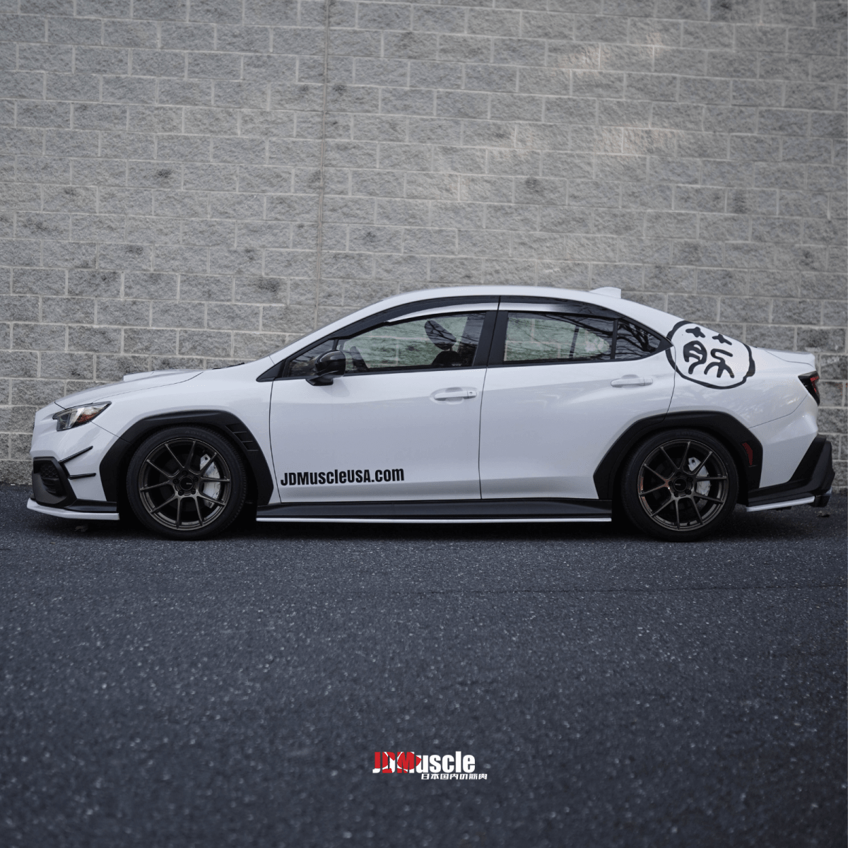 JDMuscle [22-26 WRX] Canards V1 - ABS / Paint Matched / Gloss Black - Graveyard Performance