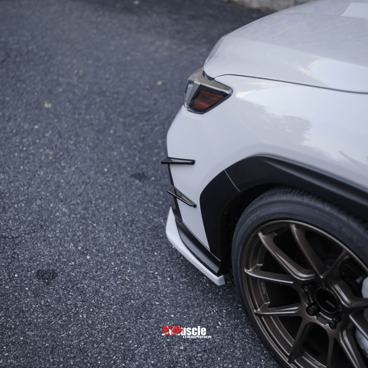 JDMuscle [22-26 WRX] Canards V1 - ABS / Paint Matched / Gloss Black - Graveyard Performance