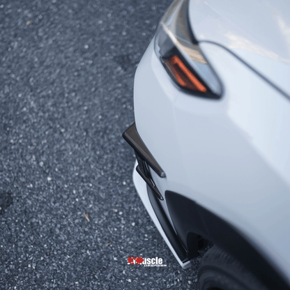 JDMuscle [22-26 WRX] Canards V2 - Paint Matched / Gloss Black / ABS - Graveyard Performance
