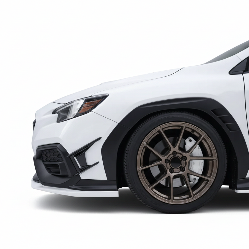 JDMuscle [22-26 WRX] Canards V2 - Paint Matched / Gloss Black / ABS - Graveyard Performance