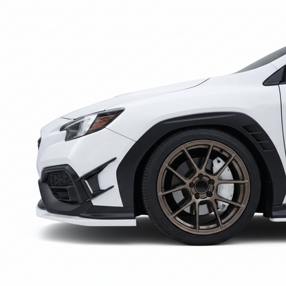 JDMuscle [22-26 WRX] Canards V2 - Paint Matched / Gloss Black / ABS - Graveyard Performance
