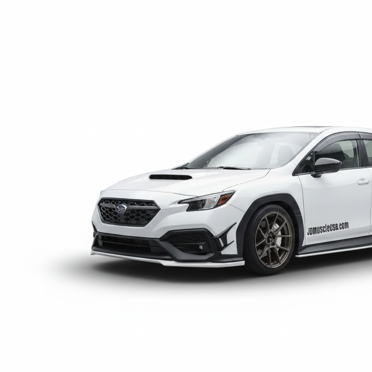 JDMuscle [22-26 WRX] Canards V2 - Paint Matched / Gloss Black / ABS - Graveyard Performance