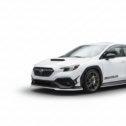 JDMuscle [22-26 WRX] Canards V2 - Paint Matched / Gloss Black / ABS - Graveyard Performance