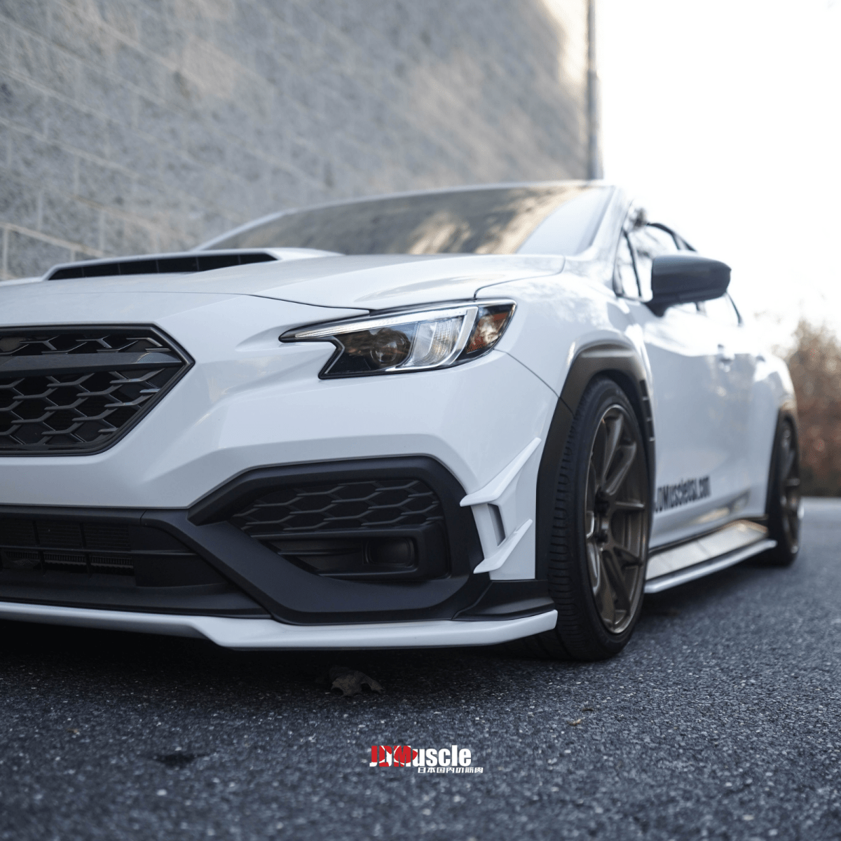 JDMuscle [22-26 WRX] Canards V2 - Paint Matched / Gloss Black / ABS - Graveyard Performance