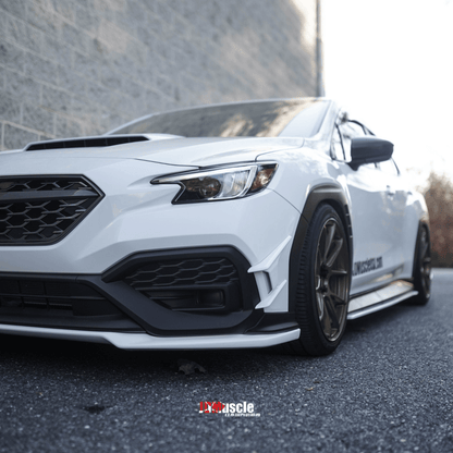 JDMuscle [22-26 WRX] Canards V2 - Paint Matched / Gloss Black / ABS - Graveyard Performance