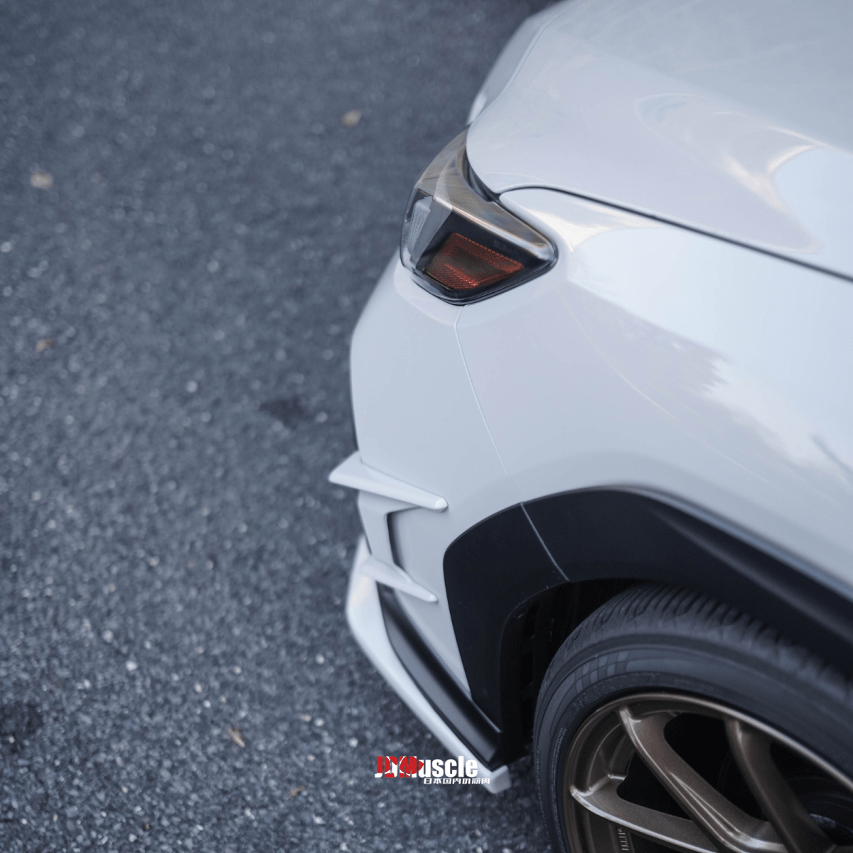 JDMuscle [22-26 WRX] Canards V2 - Paint Matched / Gloss Black / ABS - Graveyard Performance