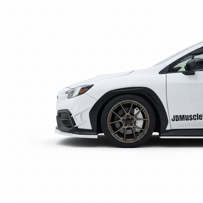 JDMuscle [22-26 WRX] Canards V2 - Paint Matched / Gloss Black / ABS - Graveyard Performance