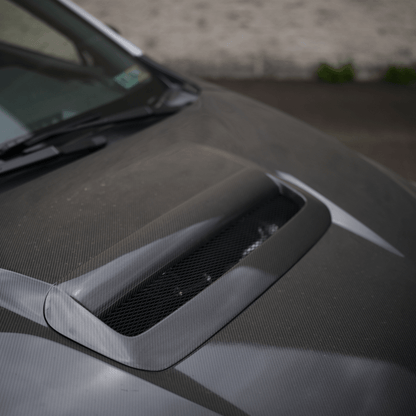 JDMuscle [22-26 WRX] Carbon Fiber FMIC Reverse Hood Scoop - Graveyard Performance
