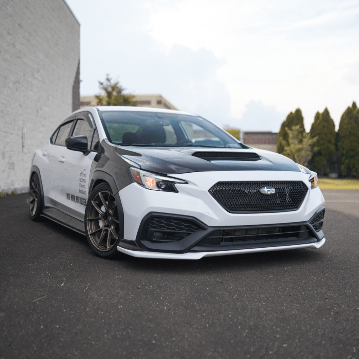 JDMuscle [22-26 WRX] Carbon Fiber Hood OEM Style 2 PC - Graveyard Performance