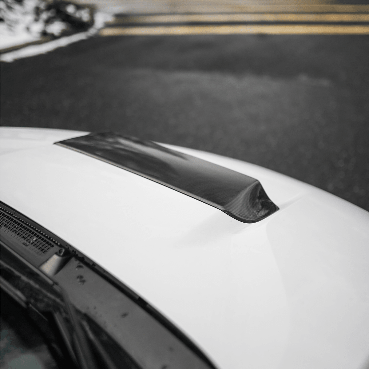 JDMuscle [22-26 WRX] Carbon Fiber Hood Scoop - OE+/ Bulge Style - Graveyard Performance