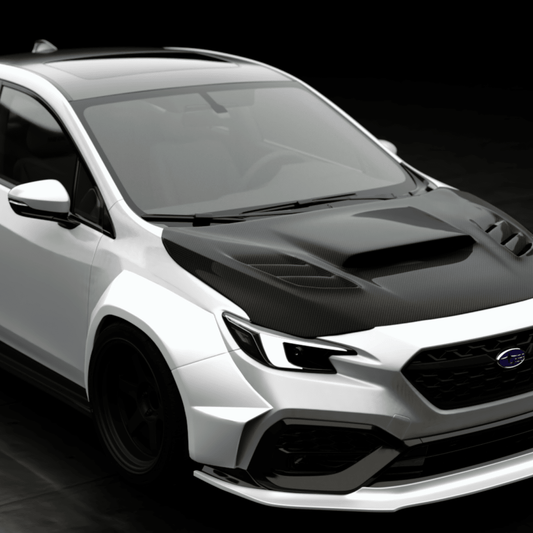 JDMuscle [22-26 WRX] Carbon Fiber Hood V1 - Graveyard Performance