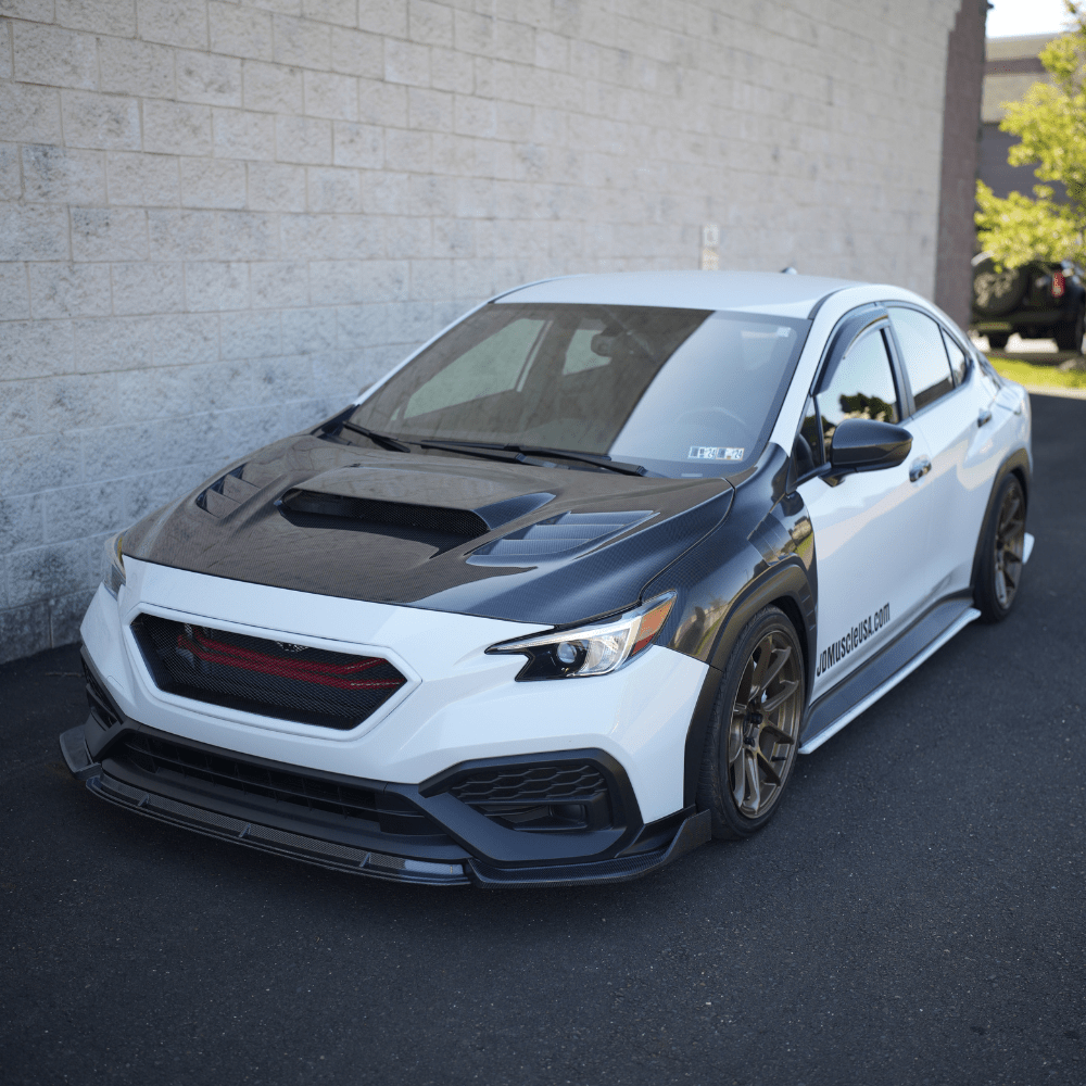 JDMuscle [22-26 WRX] Carbon Fiber Naga Style Front Bumper Lip - Graveyard Performance