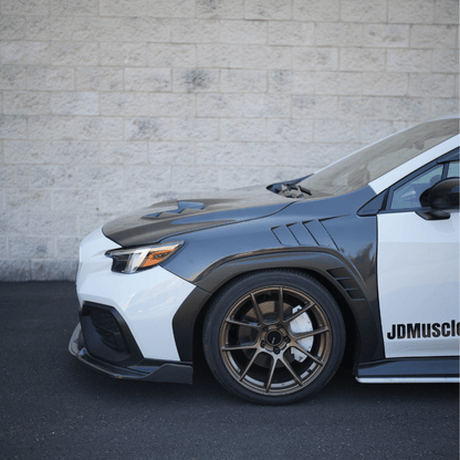 JDMuscle [22-26 WRX] Carbon Fiber Naga Style Front Bumper Lip - Graveyard Performance