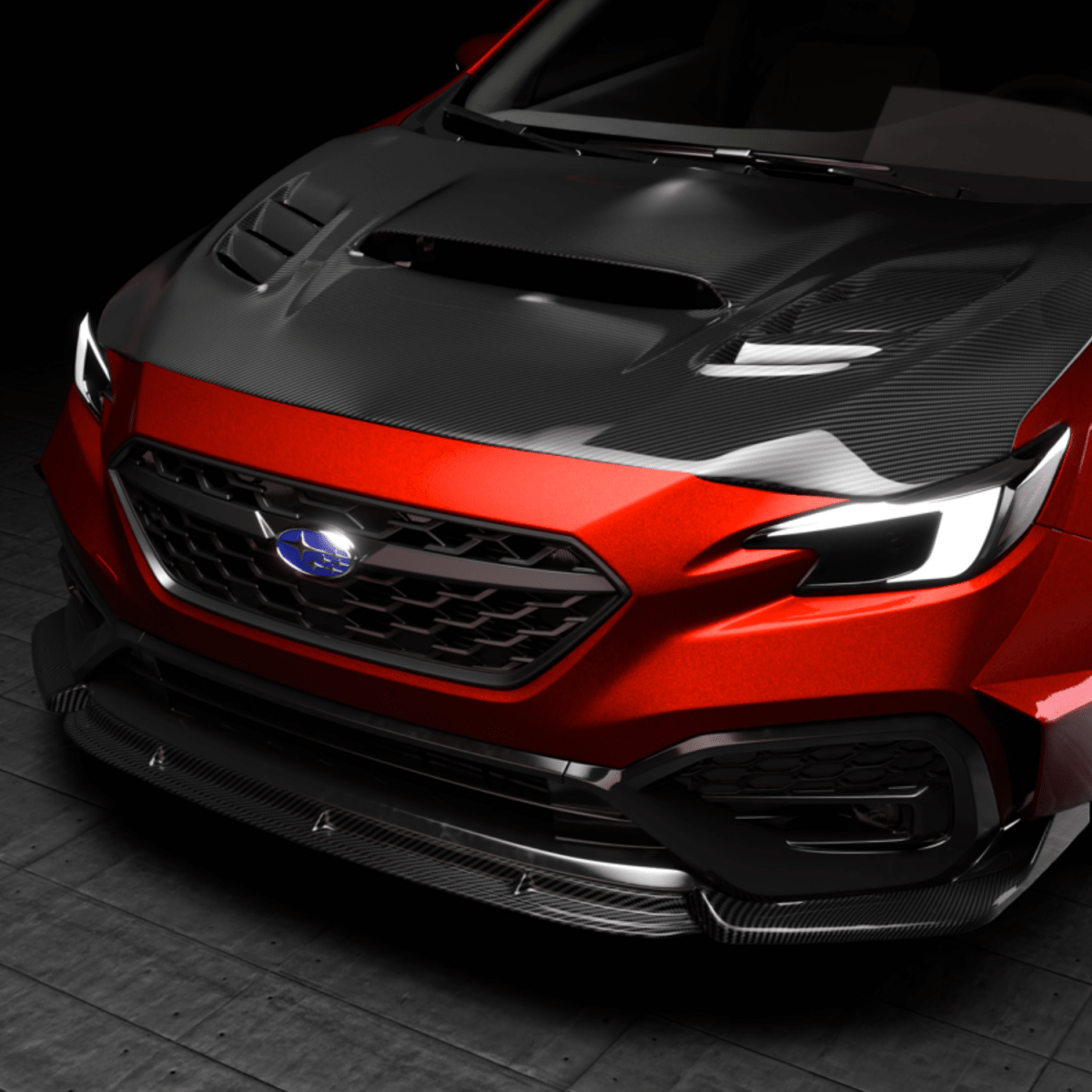 JDMuscle [22-26 WRX] Carbon Fiber Naga Style Front Bumper Lip - Graveyard Performance