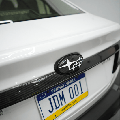 JDMuscle [22-26 WRX] Carbon Fiber Trunk Garnish Trim Cover - Graveyard Performance
