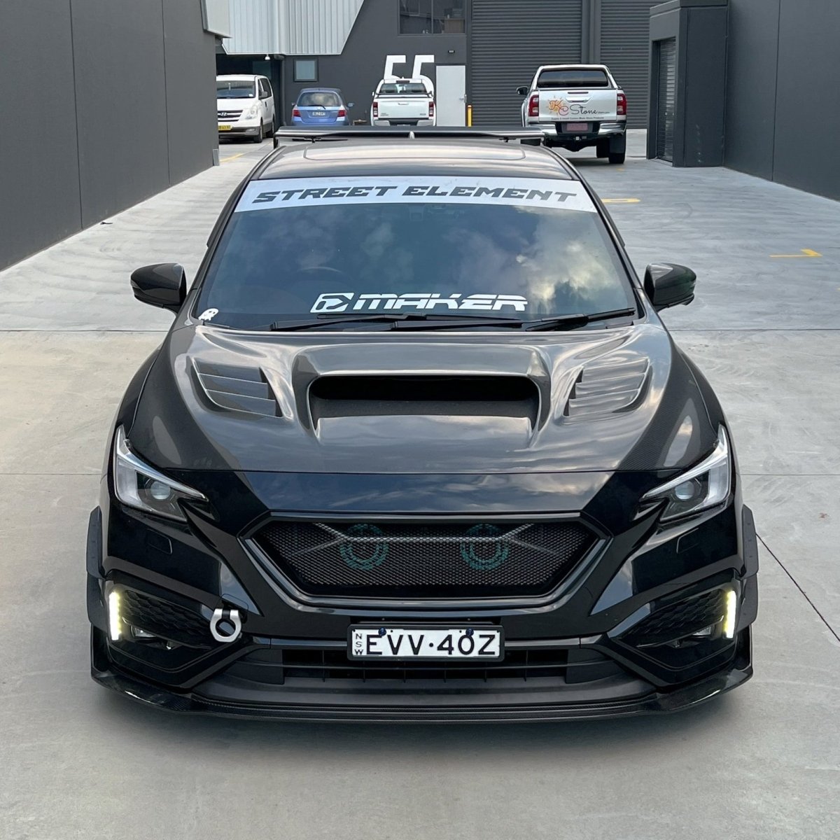 JDMuscle [22-26 WRX] Carbon Fiber V2  Front Bumper Lip - Graveyard Performance