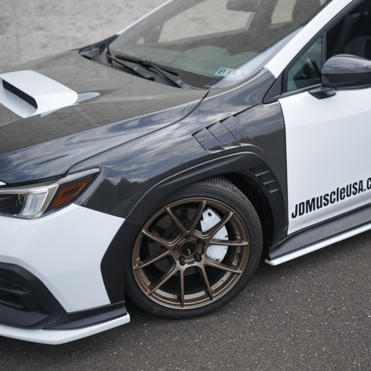 JDMuscle [22-26 WRX] Carbon Fiber/FRP Vented Fenders - Graveyard Performance