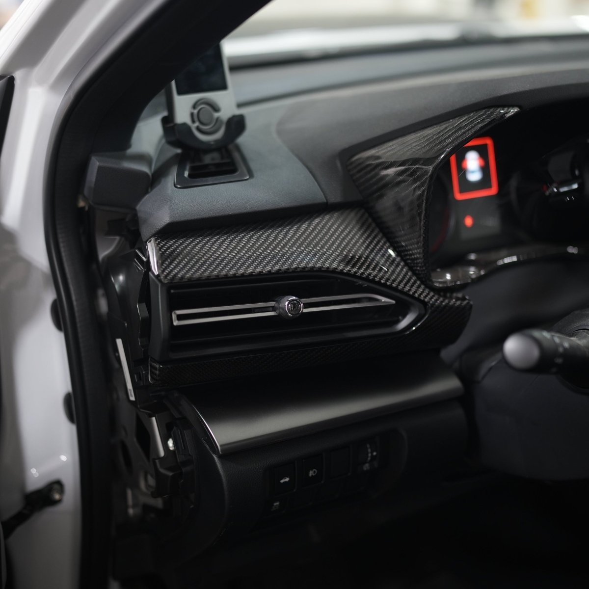 JDMuscle [22-26 WRX] Dashboard Instrument Panels Replacements - Carbon Fiber/Leather/Alcantara - Graveyard Performance