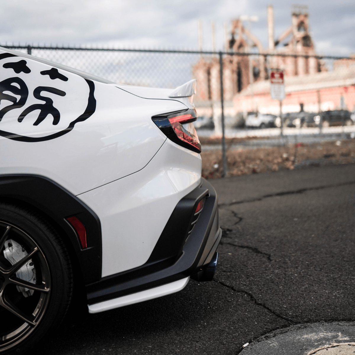 JDMuscle [22-26 WRX] Duck Bill / Low Profile Spoiler - V1 Paint Matched / Gloss Black / Cherry Red - Graveyard Performance